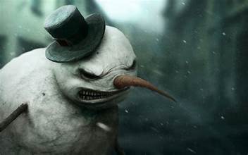 angry horror snowmen