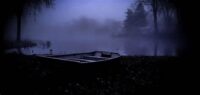 Boat on a creepy lake